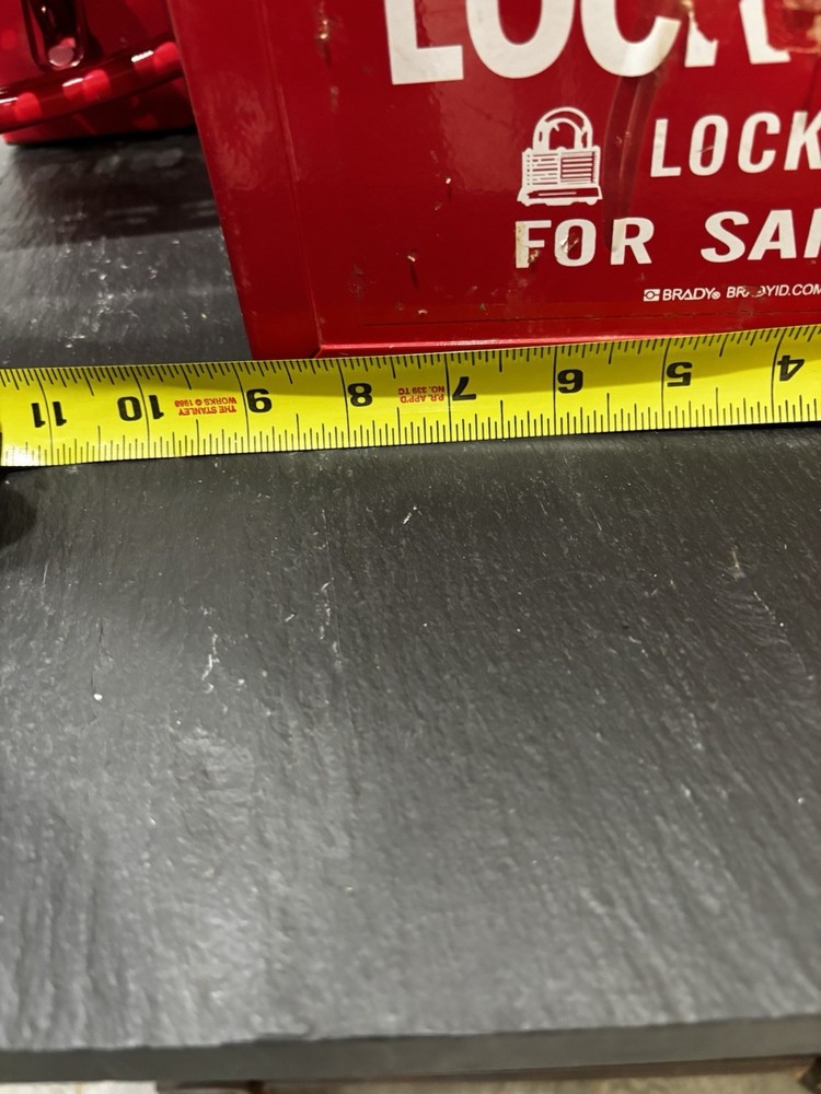 (1) Brady Lock Box Red