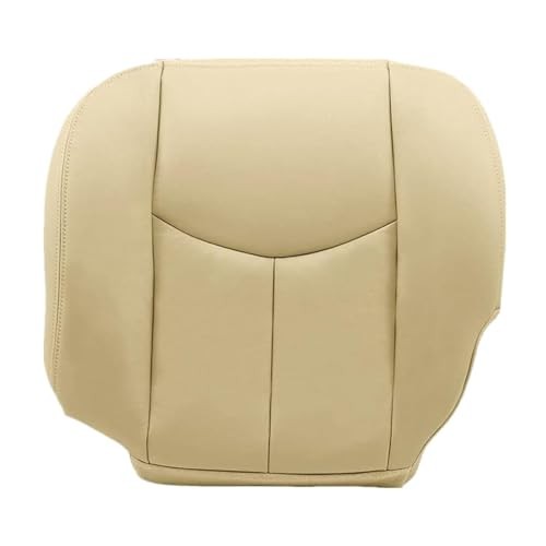 Driver Side Bottom Replacement Leather Seat Cover Compatible with Chevy Tan