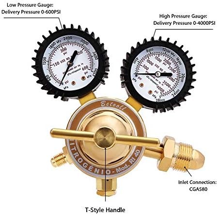 Nitrogen Pressure Regulator Gauge
