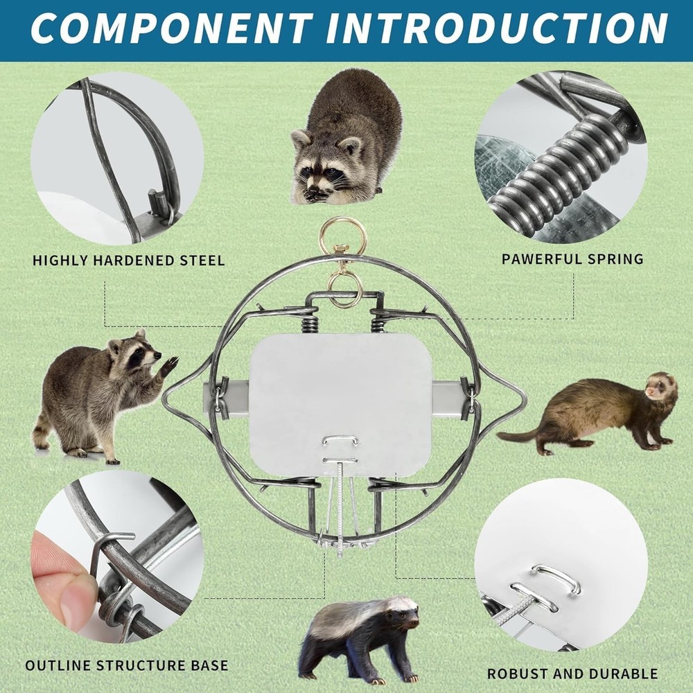 2 Pack Small Animals Small Squirrel Mouse Trap Mouse Trap Cage Spring Trap,