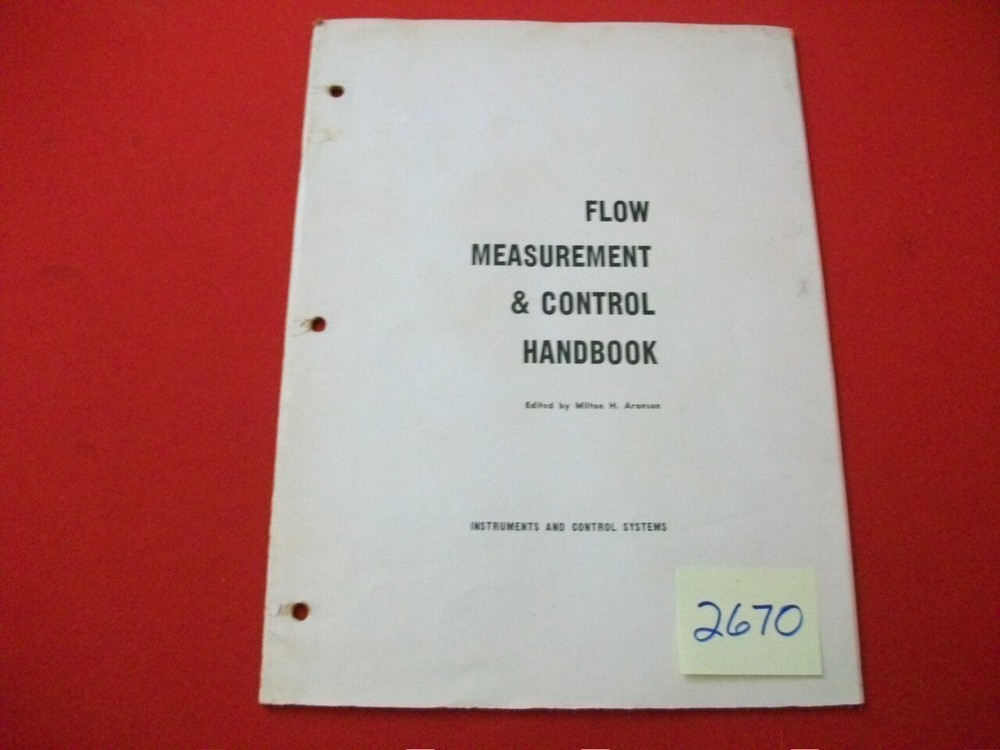 1966 RIMBACH PUBLICATIONS- FLOW MEASUREMENT & CONTROL HANDBOOK-INSTR. & CONTROL
