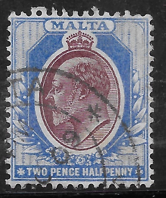 1904  MALTA SC#35 🔥 USED 1909 VF
