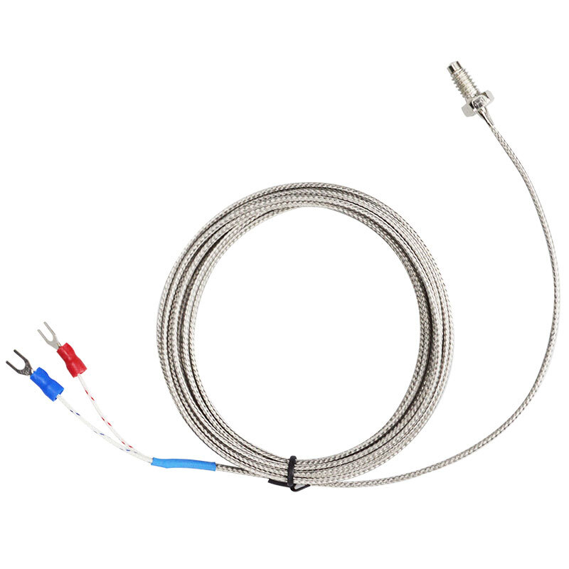 K-type E-type Thermocouple Temperature Sensor Probe 0.2M-5M Cable M6 M8 Threaded