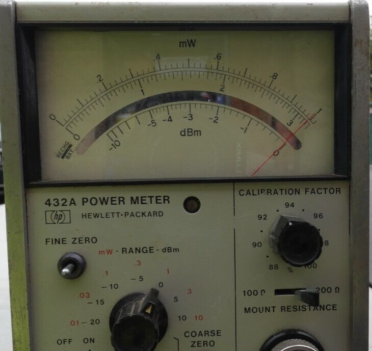 Used Hewlitt Packard 432A Power Meter with Power Cord