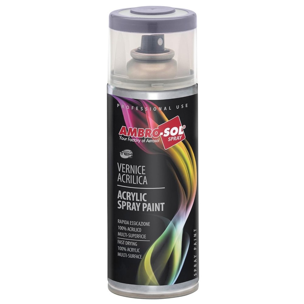GLOSSY SPRAY PAINT CAN AGATE GREY INTERIOR EXTERIOR UNIVERSAL 400ML