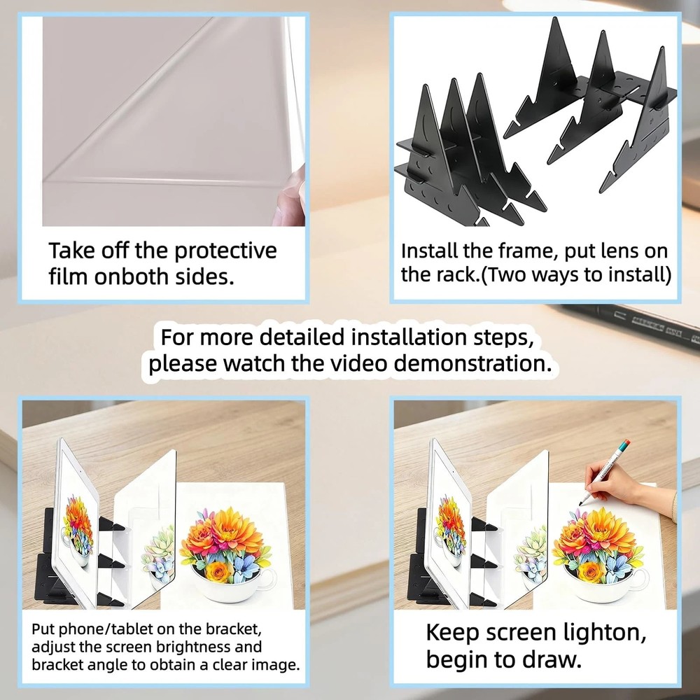 Optical Image Drawing Board Projector Sketch Tracing Tool DIY Projection Art