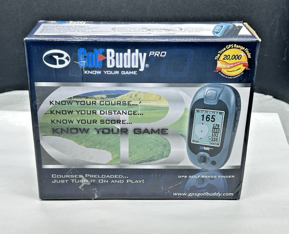 Golf Buddy Pro GPS Rangefinder LCD Display In Box