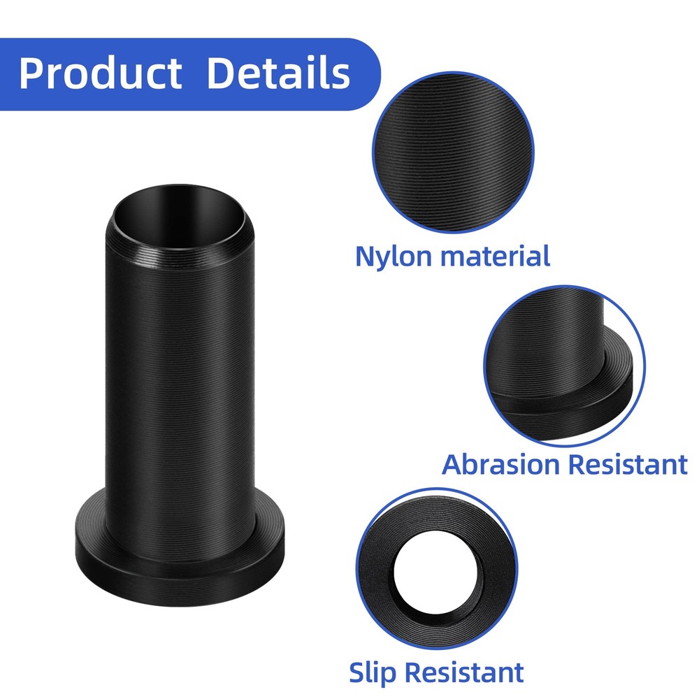 Watayo 4 PCS Oar Lock Socket Insert -1/2" Oarlock Bushing -Nylon Black
