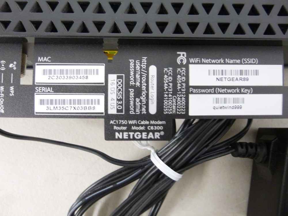 Netgear C6300 AC1750 WiFi Cable Modem