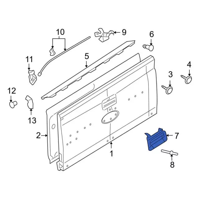 Genuine Ford Tailgate Handle 8L3Z9943400AA