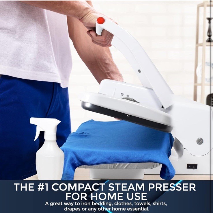 Compact Ironing Steam Press - Includes FREE EXTRA COVER & FOAM!