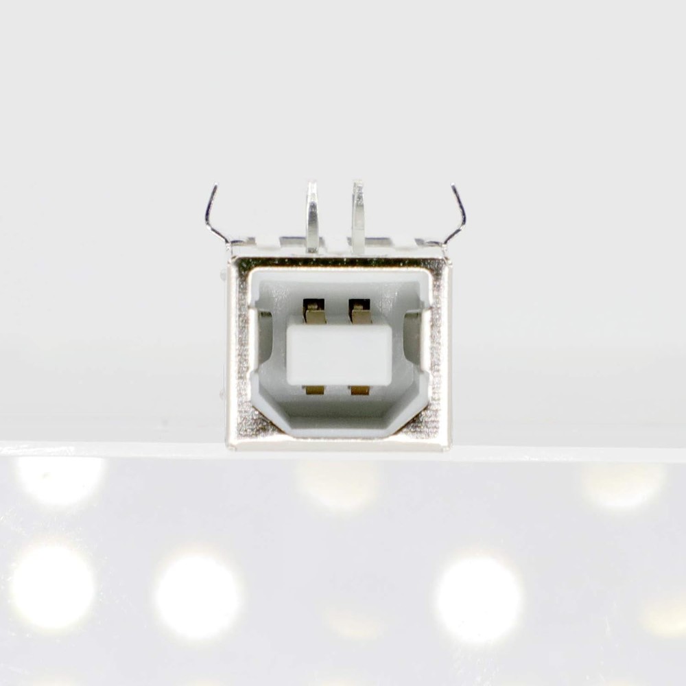 USB Female Type-B Port 4-Pin Right Angle PCB DIP Jack Socket-White 10 Pack by