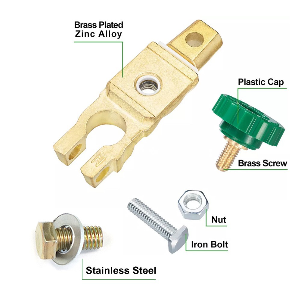 2PCS Car Battery Link Terminal Quick Cut-off Disconnect Master Kill Shut Switch