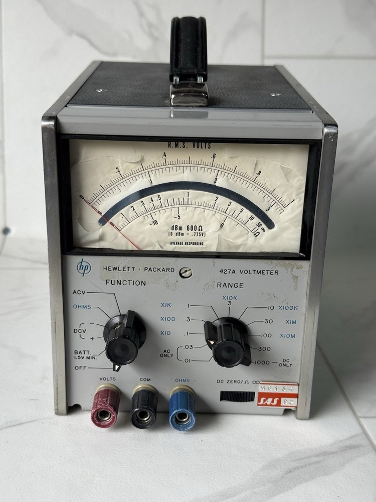 Hewlett Packer Voltmeter 427a Missing Power Cord - Unattested Vintage
