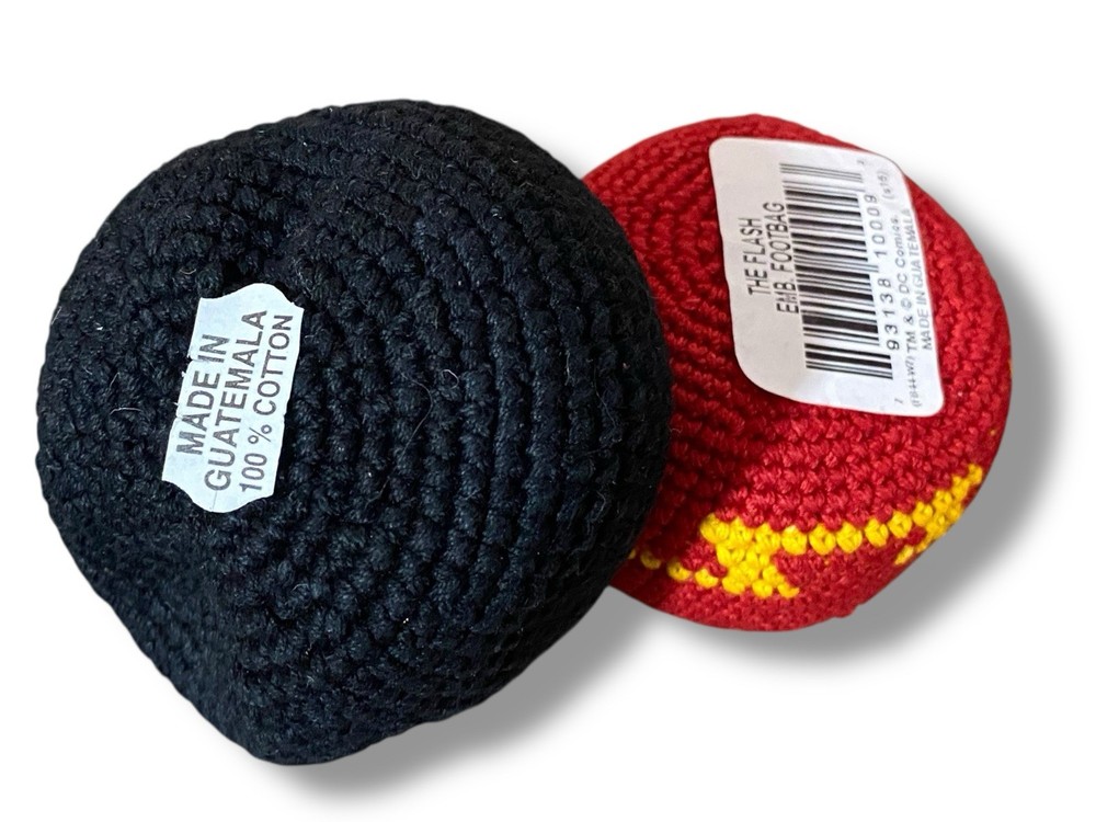 Batman & Flash DC Comics Hackysacks Foot Bags 100% Cotton