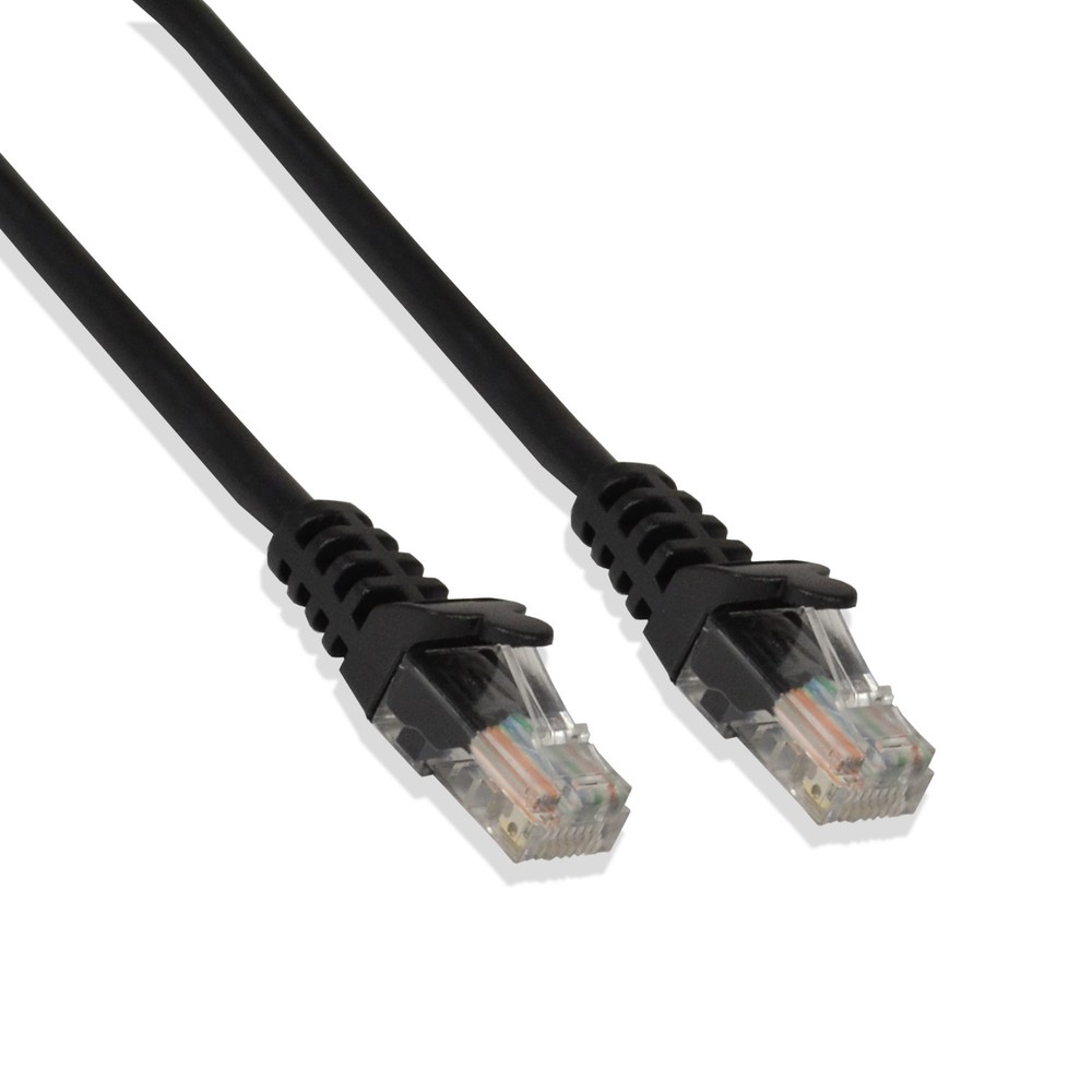 Cat-6 UTP Ethernet Network Cable RJ45 Lan Wire Black 100FT