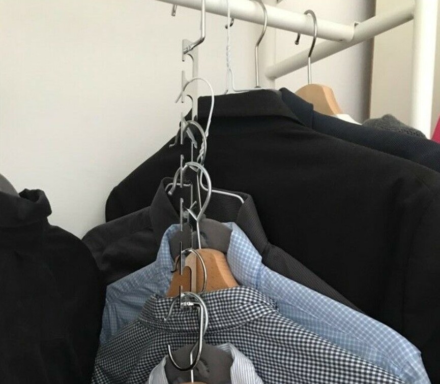 8pack Wonder Metal Magic Hanger Clothes Closet Organizer Hook Space Saver Saving