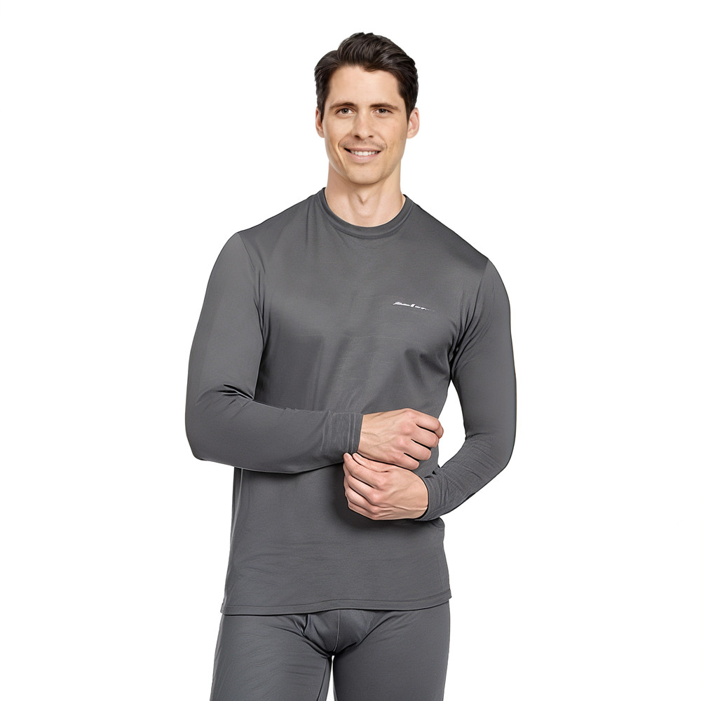Men's Eddie Bauer Heavyweight Base Layer Top, Size: Small, Denim Spacedye