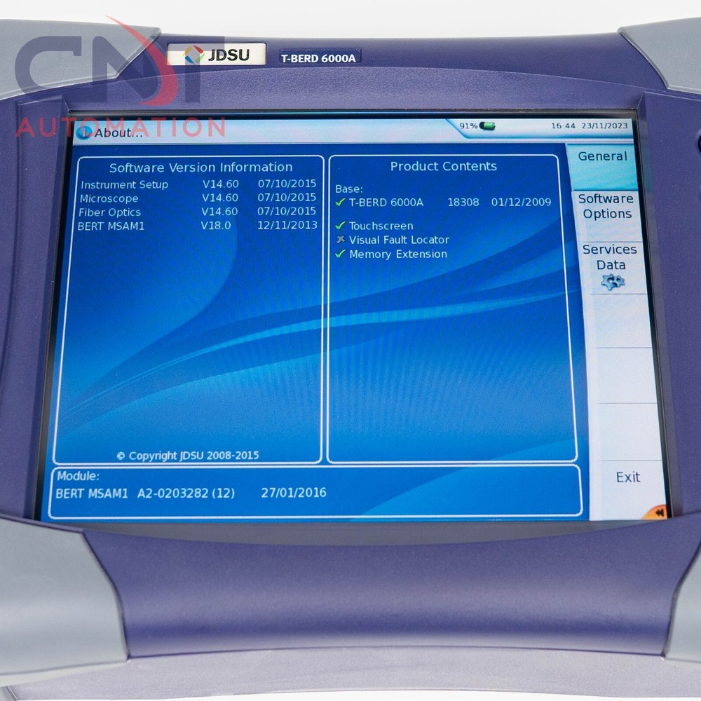 JDSU T-BERD 6000A BERT MSAM C0404 Compact Network Test Platform