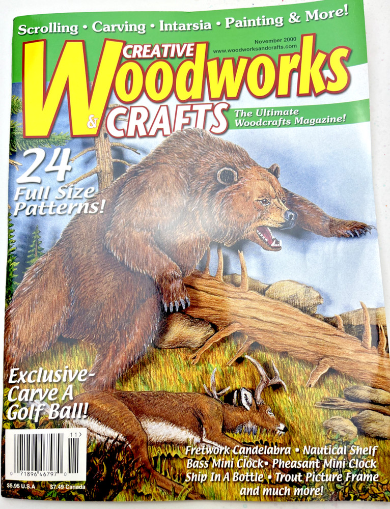 Scroll Saw Patterns Included! Creative Woodworks & Crafts Issue 74 Fall 2000-NEW