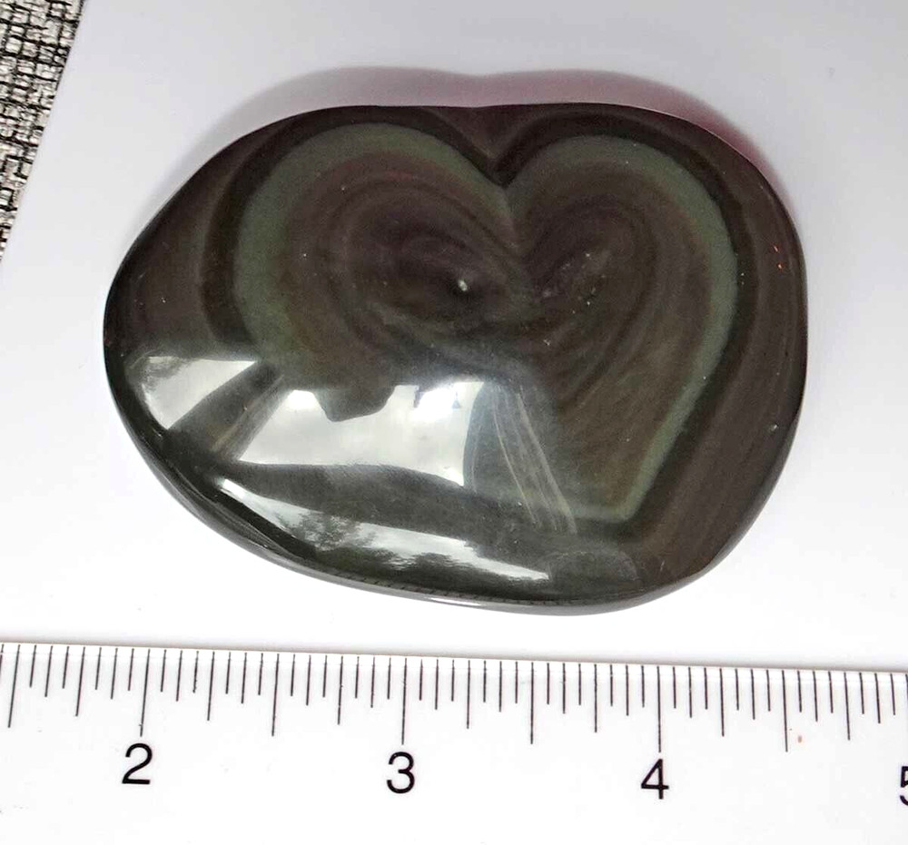 Rainbow Obsidian Heart-Shaped Large Stone - Mexico sc731f