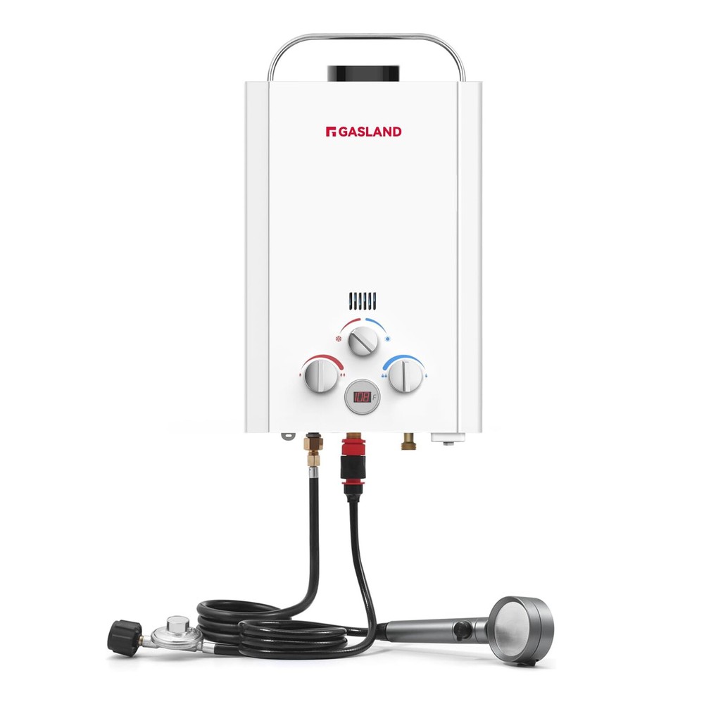 Gasland Portable Tankless Gas Water Heater Hot Tub Poolside Shower Outdoor Camp