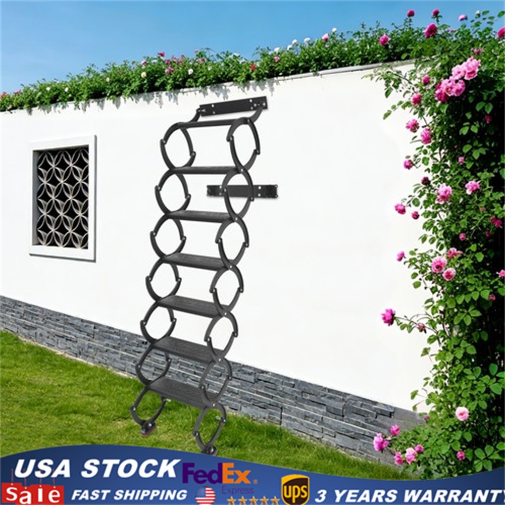Folding Stair Telescoping Wall Mounted Folding Ladder Step Ladders Retractable