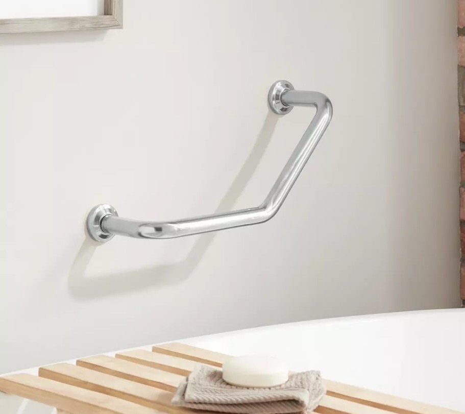 Signature Hardware  Lenoir Angled Grab Bar -Chrome