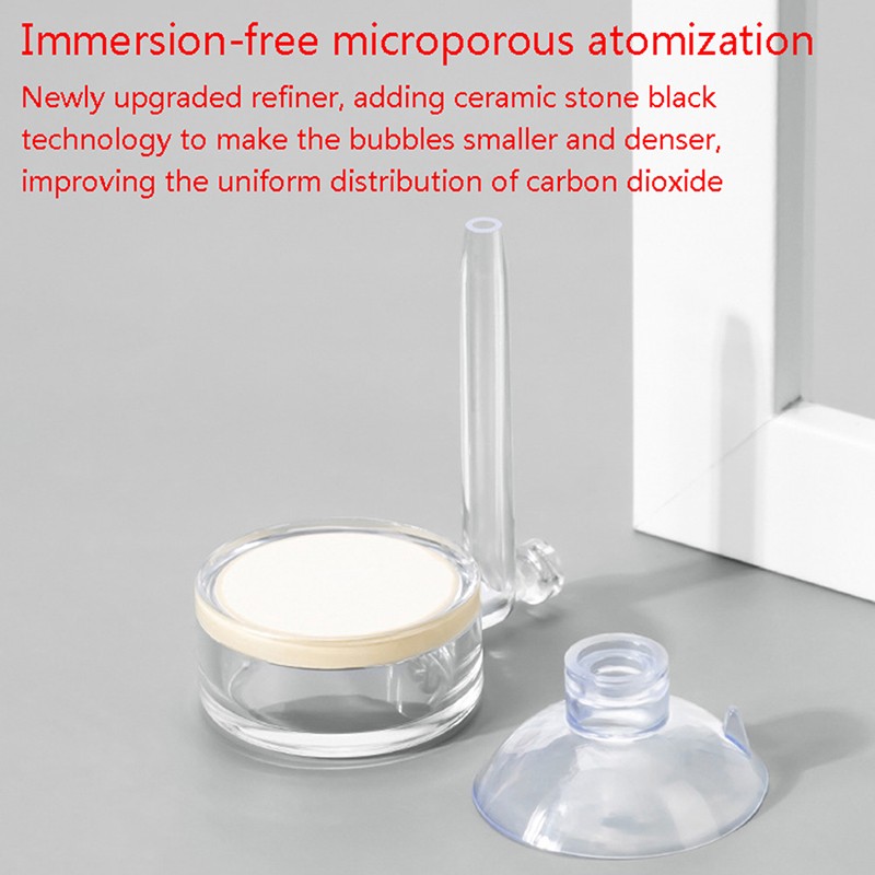 Aquarium CO2 atomizer transparent CO2 diffuser purifier integrated PC material