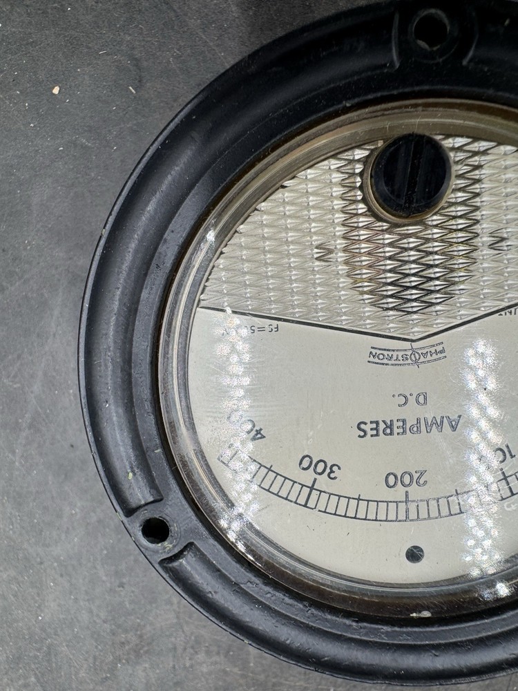 Phaostron ruggedized analog DC ammeter