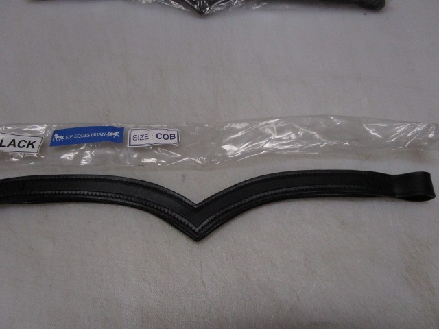SIE EQUESTRIAN  BLACK V-Shaped Browband SIZE COB NEW