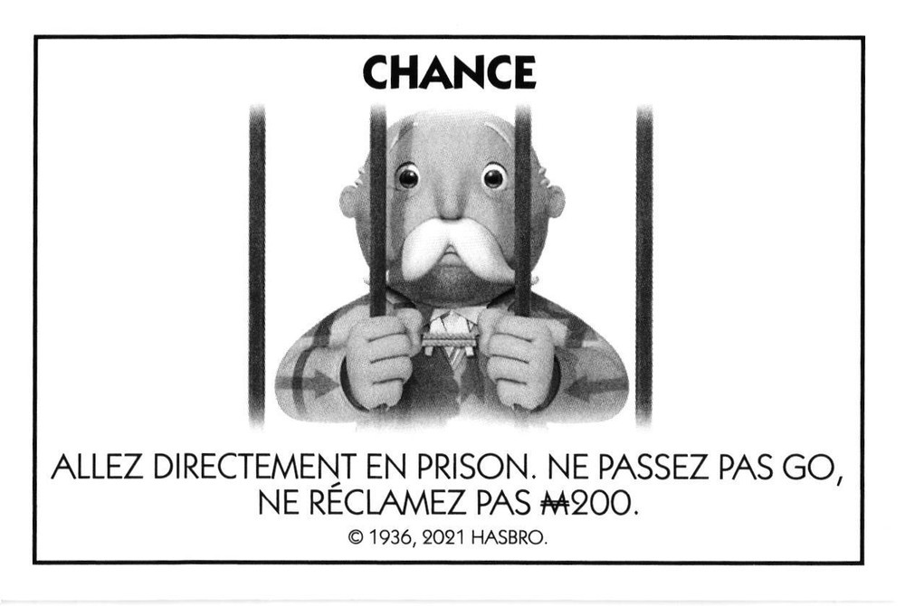 2021 Carte Monopoly Chance