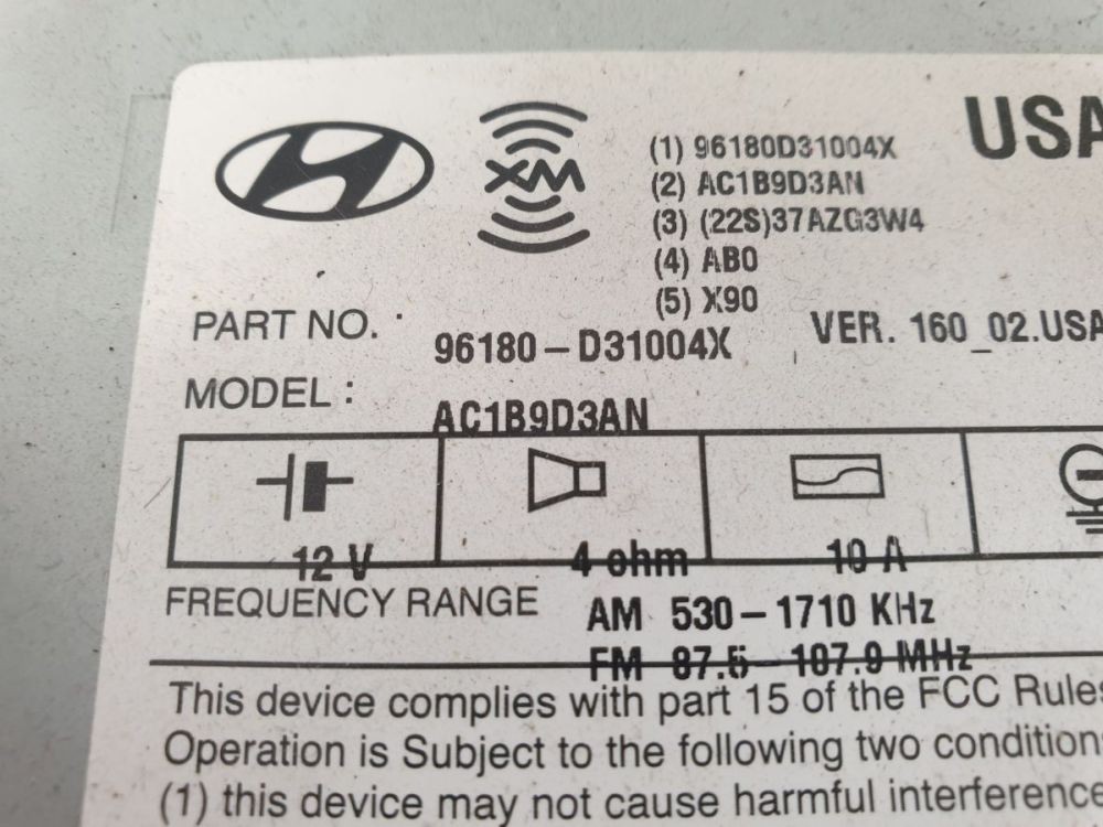 Radio navigation combination CD-Player display needs radio Hyundai Tucson
