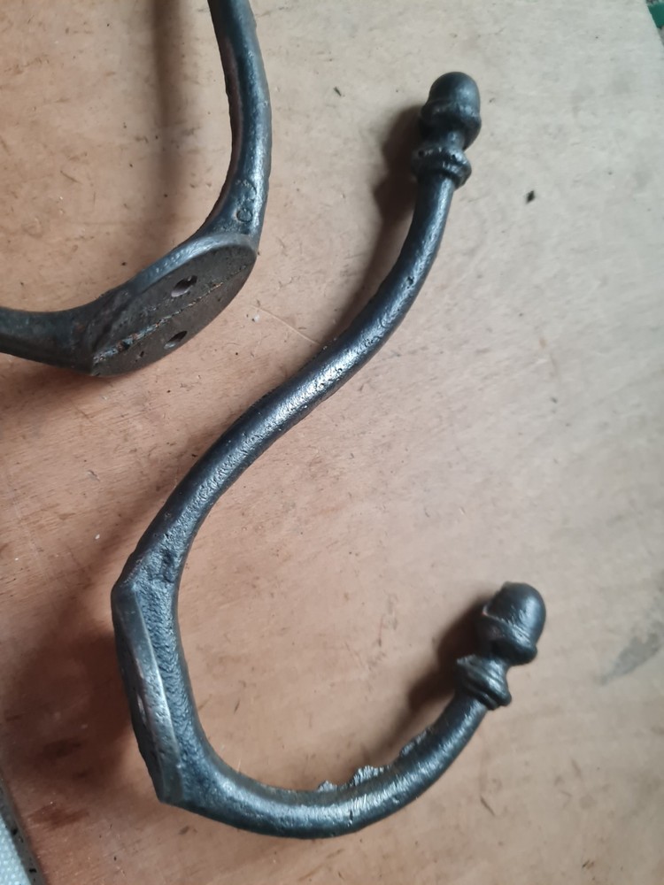 Two Vintage Cast Iron Coat /Bag/ Hat/ Hooks