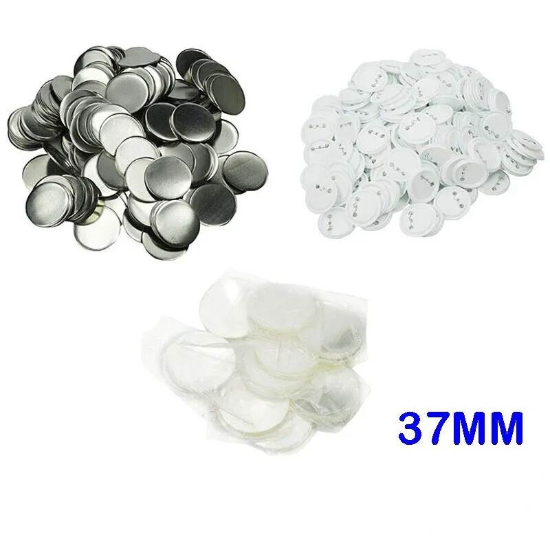 100pcs DIY Blank 1.45" ABS Pin Badge Button Supplies for Button Maker Machine