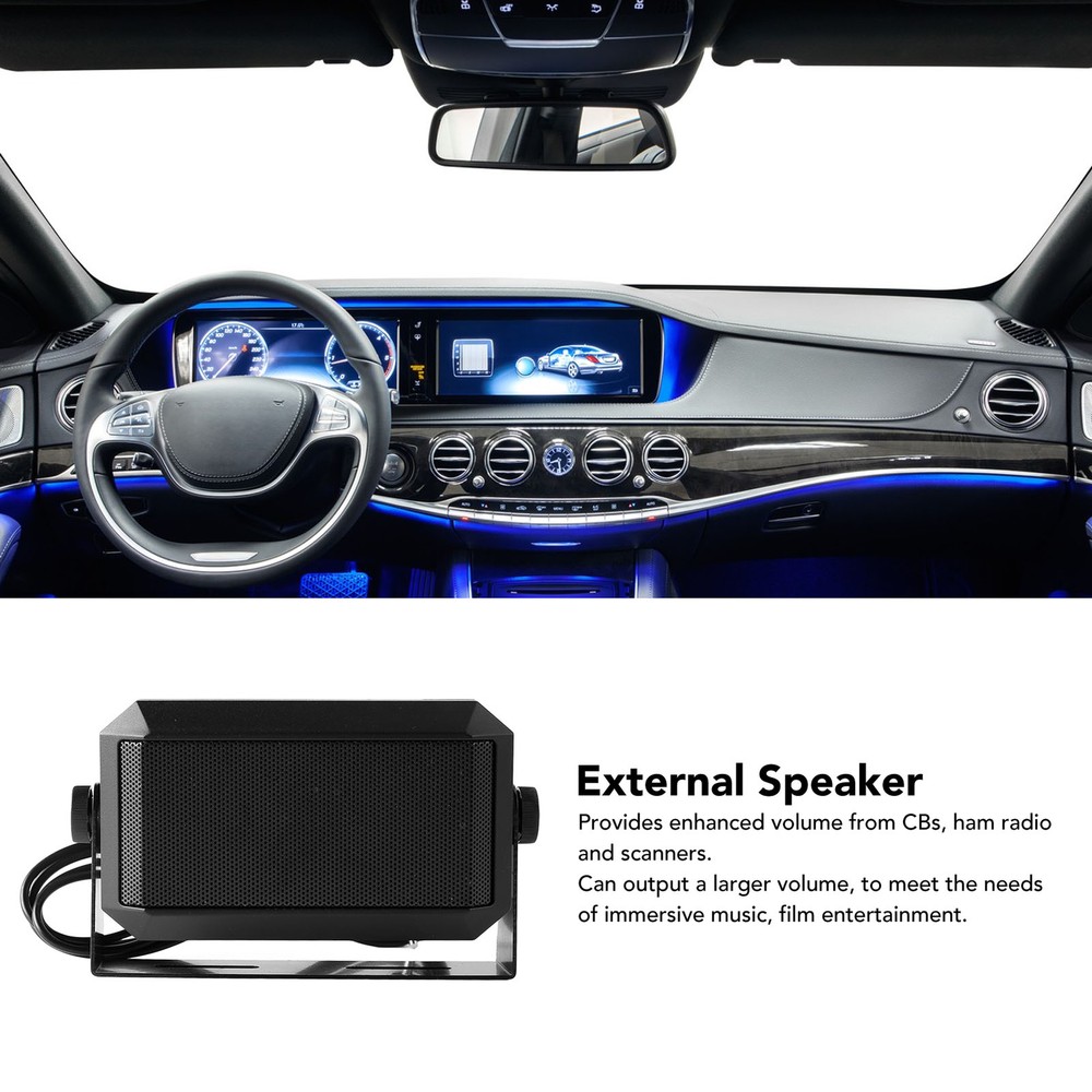 External Speaker Rectangular 3.5mm Plug Car Radio Speaker For Ham Radio CB WAS