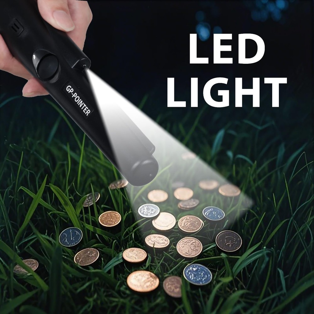 VortecSys Metal Detector Pinpointer, Professional Handheld Pointer Black