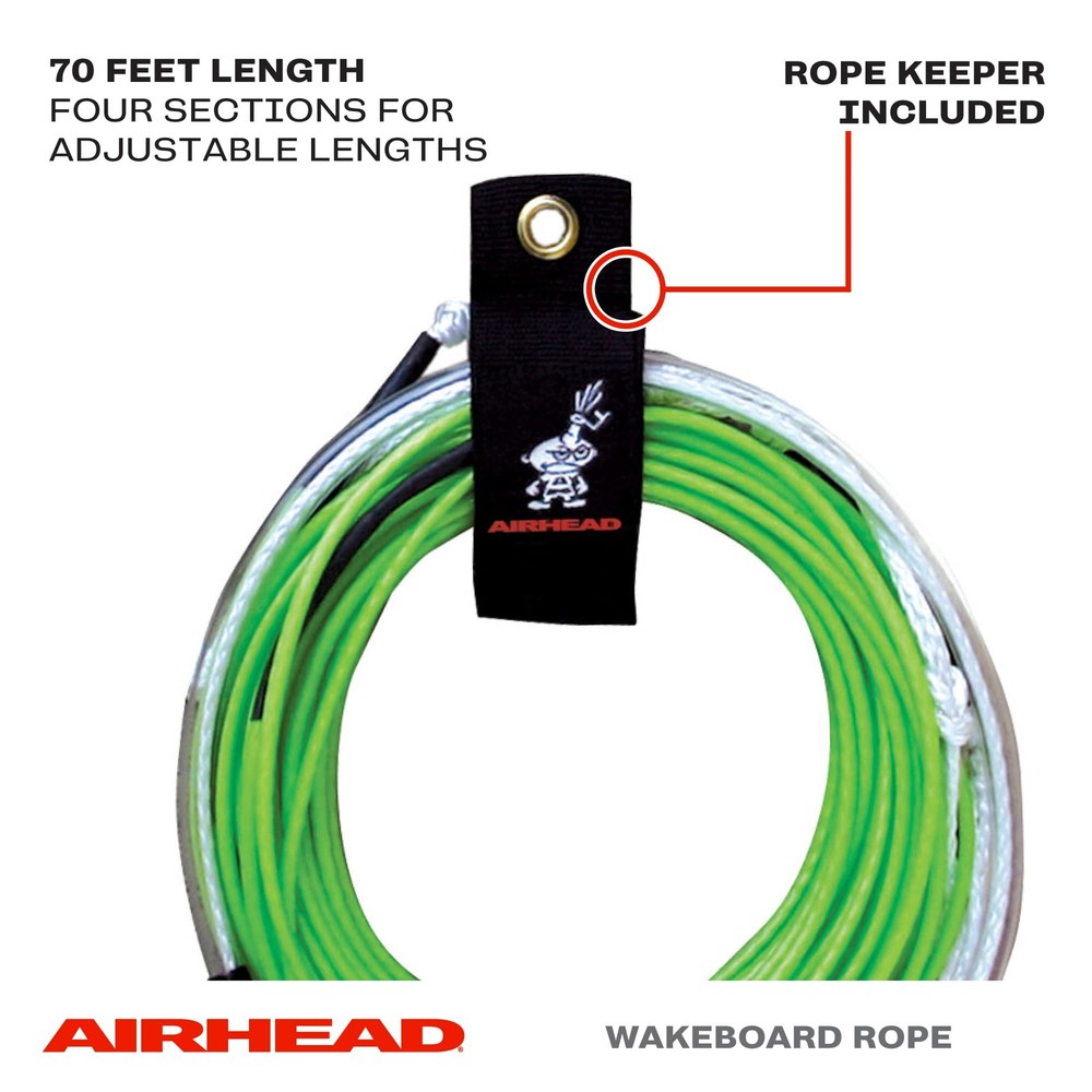 70Foot Dyneema Wakeboard Rope with 4 Sections Durable & Lightweight