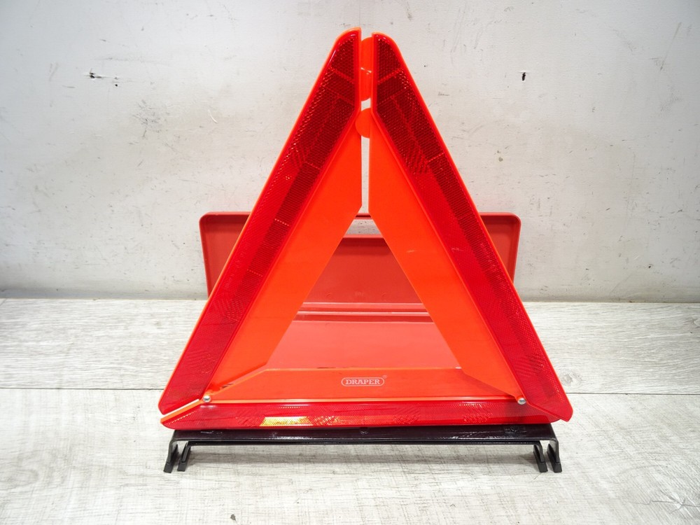 Emergency Reflective Car Warning Triangle Breakdown Hazard Road E127R031192