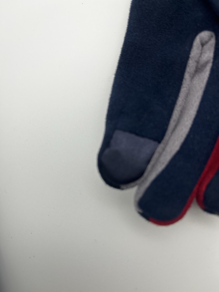 Suede Driving Gloves Navy Blue Multi-color
