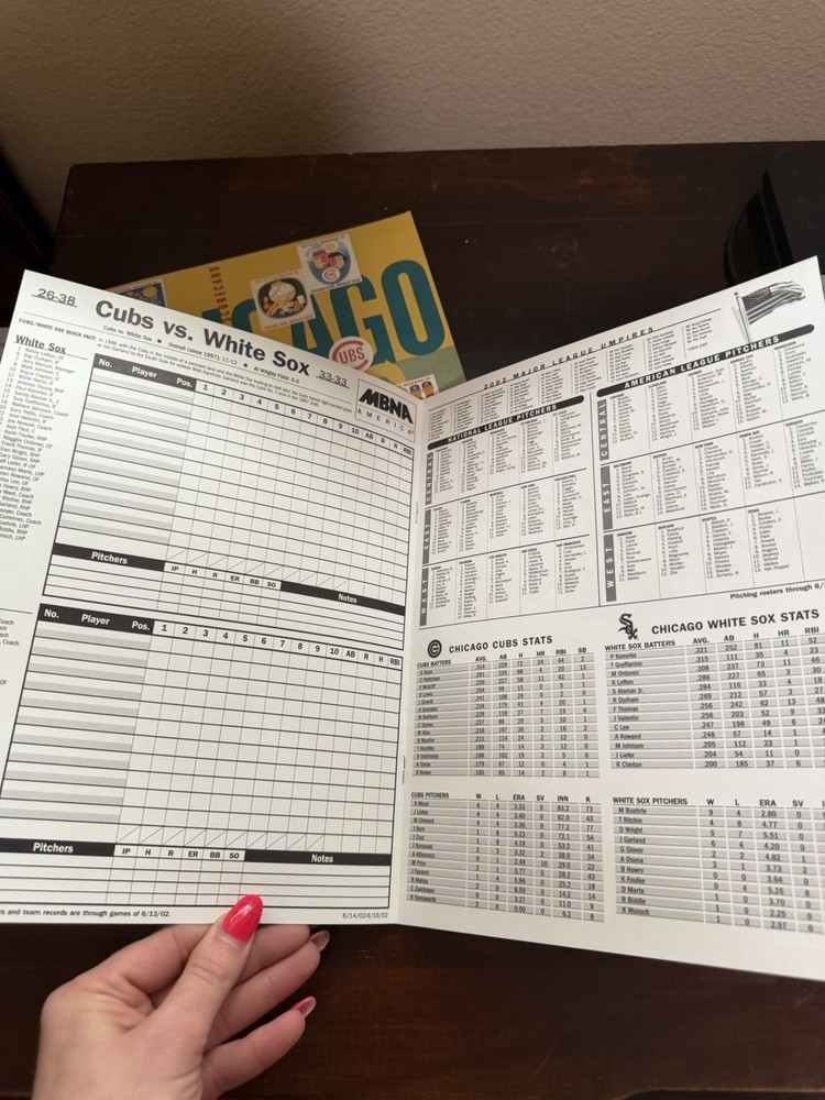 2000, 2002 MLB Chicago Cubs Program Scorecards