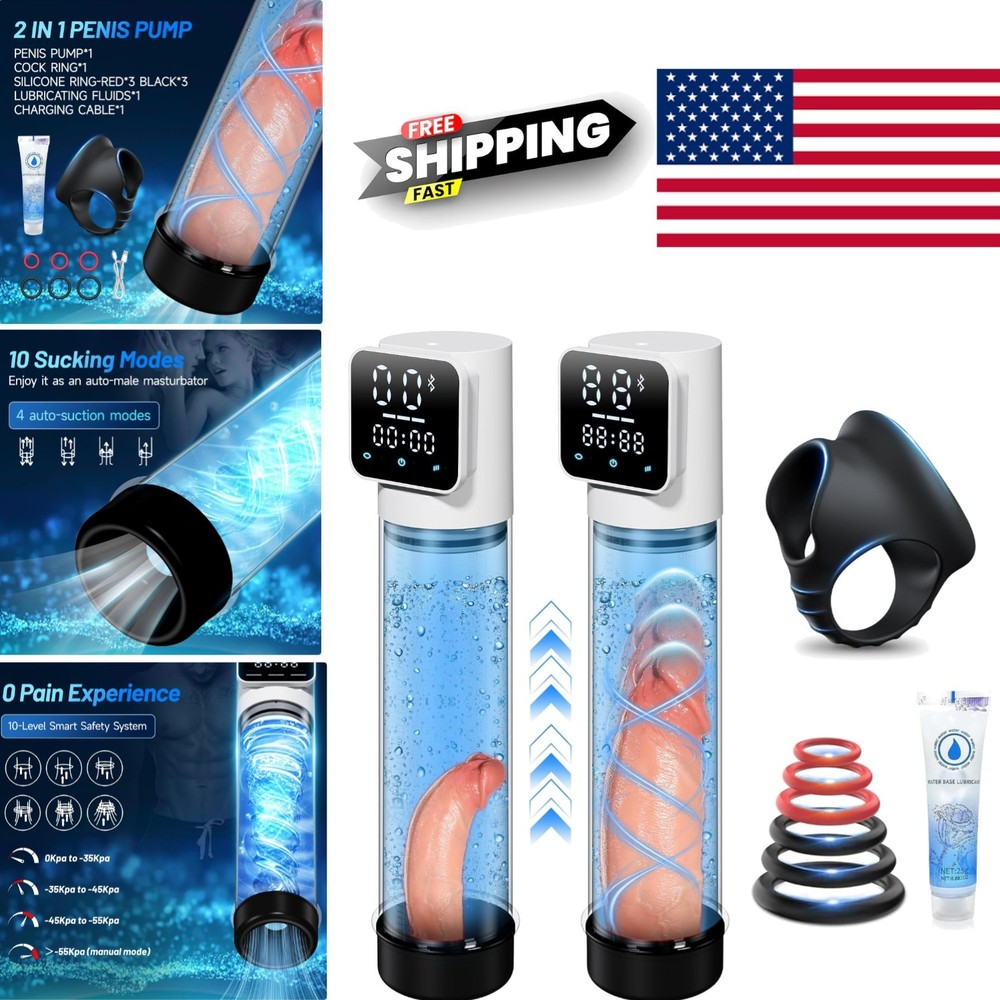 Digital Display Penis Pump with Adjustable Suction and Skin Friendly Materials