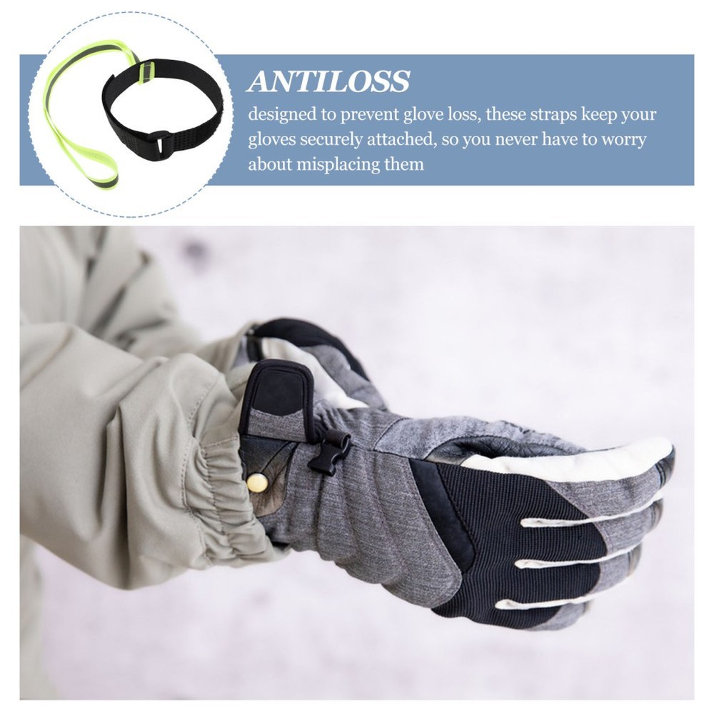 4 Pcs Glove Tether Snow Gloves Wrist Strap Mitten Keeper Elastic