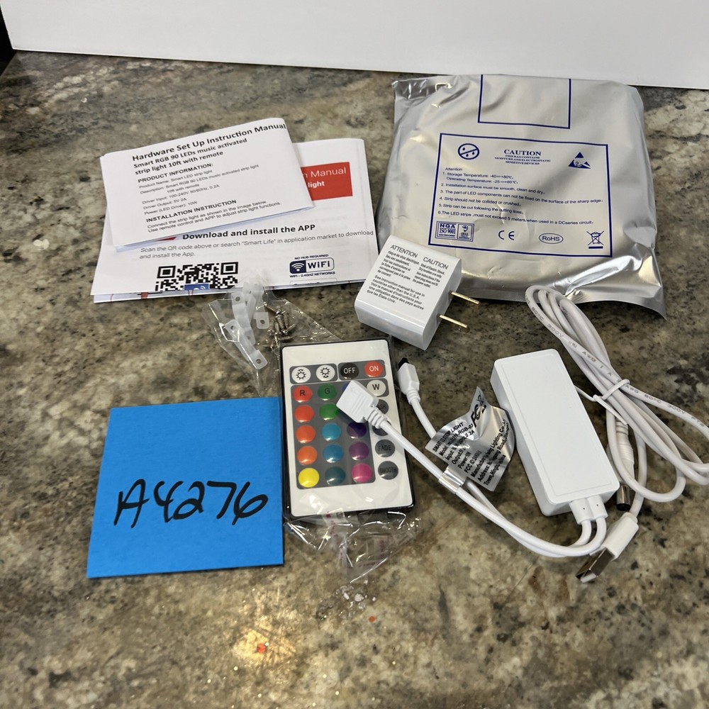 Kringle Express LED Music Activate Smart App Strip Light-Remote, Wifi &Bluetooth