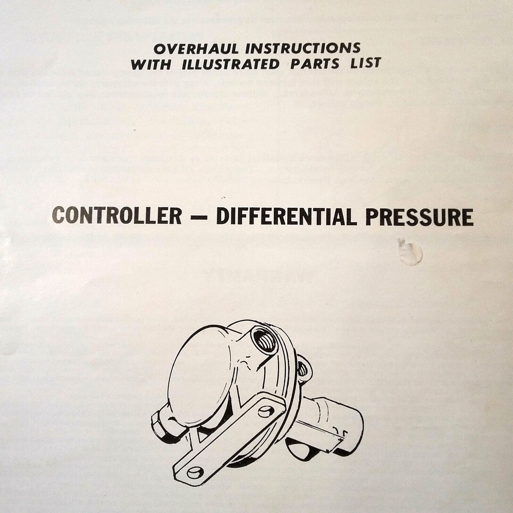 Airesearch Controller-Differential Pressure Overhaul & Parts Manual