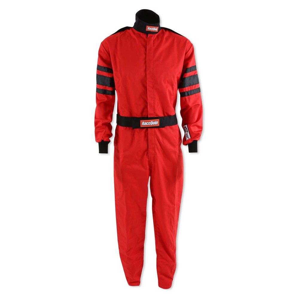 RaceQuip 120013RQP One-Piece Multi Layer Racing Driver Fire Suit, Red Medium NEW