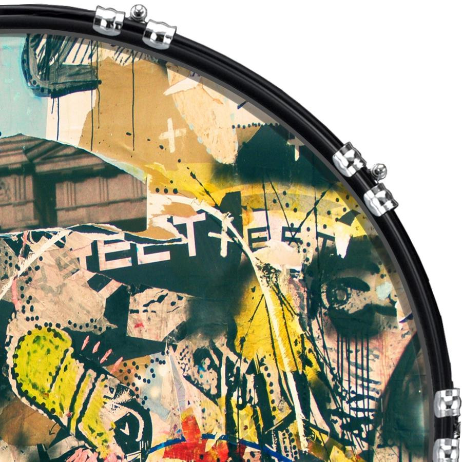 20" Custom Bass Kick Drum Front Head Graphic Graphical Graffiti 10