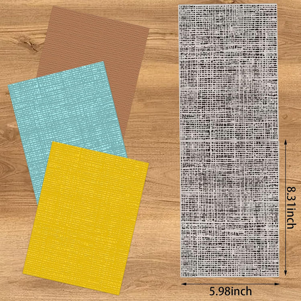 3-D Textured Impressions Embossing Folder, Line Background Embossing Folder for