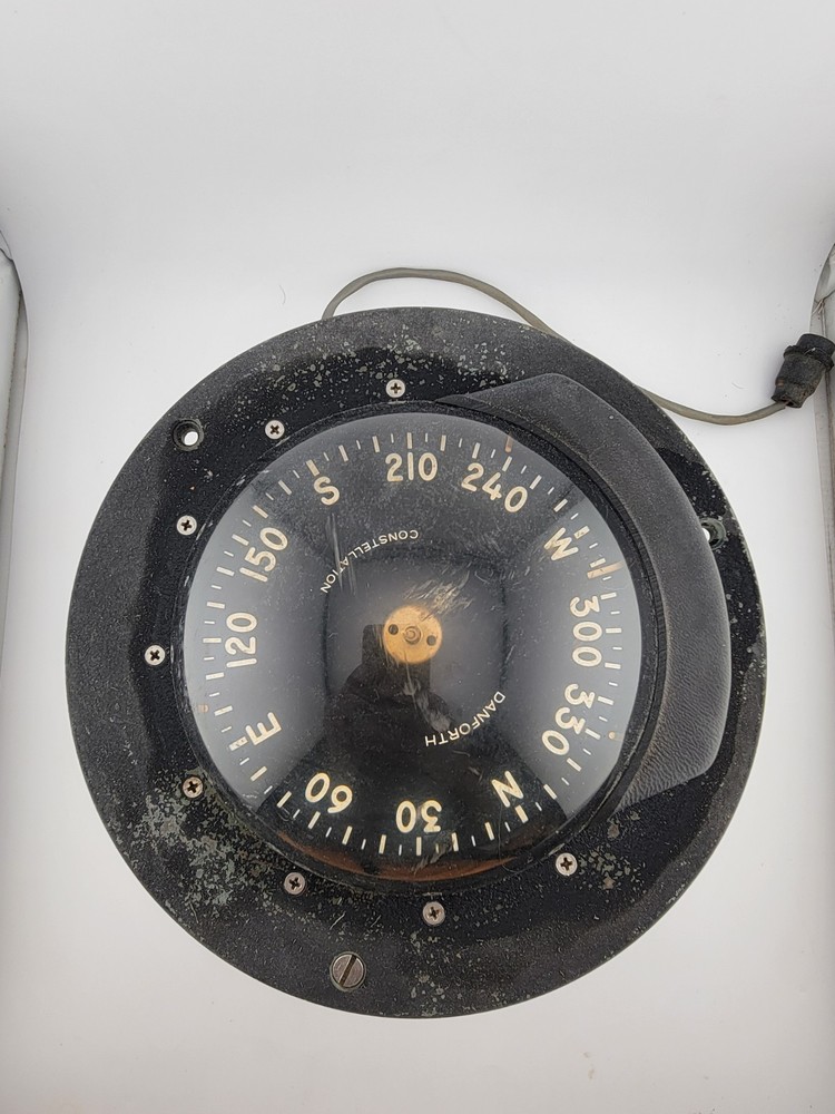 VINTAGE DANFORTH CONSTELLATION 6" MARINE BOAT HIGH SPEED COMPASS. UNTESTED.