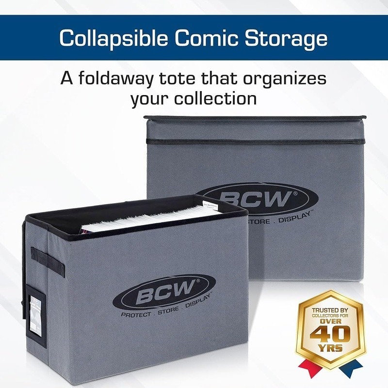 Comic Book Storage Box Foldable Tote Durable Organizer Graphic Novels Comics New